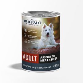 Mr.Buffalo ADULT (Баффало консервы для собак мясное ассорти с говядиной ) - Mr.Buffalo ADULT (Баффало консервы для собак мясное ассорти с говядиной )