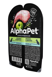 AlphaPet Superpremium (Альфа Пет пауч для собак с чувствительным пищеварением кусочки в соусе Кролик и яблоко) - AlphaPet Superpremium (Альфа Пет пауч для собак с чувствительным пищеварением кусочки в соусе Кролик и яблоко)