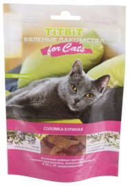 TiTBiT вяленые лакомства для кошек соломка куриная - TiTBiT вяленые лакомства для кошек соломка куриная