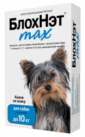 БлохНэт max капли от клещей и блох для собак и щенков до 10кг. (1мл.) 13458