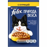 Felix Природа вкуса для взрослых кошек с курицей, пауч (44581)