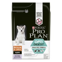 Pro Plan Grain Free Formula Puppy Medium&Large (Проплан беззерновой корм для щенков средних и крупных пород с чувствительным пищеварением с индейкой)