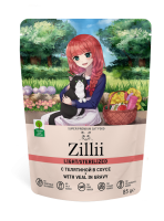 Zillii Light/Sterilized (Зилли пауч для страдающих лишним весом и стерилизованных кошек с телятиной в соусе)