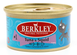 Berkley Tay (Беркли консервы для кошек №1 Тунец с кальмаром в соусе) - Berkley Tay (Беркли консервы для кошек №1 Тунец с кальмаром в соусе)