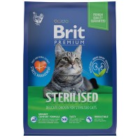Brit Premium Cat Sterilised (Брит Премиум для кастрированных котов Курица)