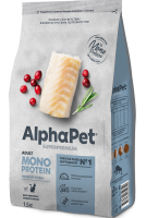 AlphaPet MONOPROTEIN (Альфа Пет Монобелковый для взрослых кошек из белой рыбы)