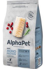 AlphaPet MONOPROTEIN (Альфа Пет Монобелковый для взрослых кошек из белой рыбы) - AlphaPet MONOPROTEIN (Альфа Пет Монобелковый для взрослых кошек из белой рыбы)