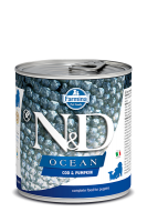 N&D DOG OCEAN COD & PUMPKIN PUPPY (Фармина Н&Д оушен консервы для щенков с треской и тыквой)