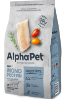 AlphaPet MONOPROTEIN (Альфа Пет Монобелковый для взрослых собак мелких пород из белой рыбы)