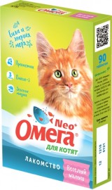 Омега Neo+ Лакомство мультивитаминное для котят Веселый малыш с пребиотиком и таурином (84044) - Омега Neo+ Лакомство мультивитаминное для котят Веселый малыш с пребиотиком и таурином (84044)