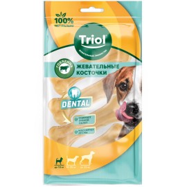 Triol DENTAL косточки жевательные 7,5см упаковка 4шт - Triol DENTAL косточки жевательные 7,5см упаковка 4шт