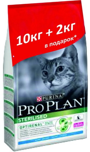 Купить проплан для кошек 10. Pro Plan Sterilised 10 2 кг. Корм для стерилизованных кошек Pro Plan 10 кг. Проплан стерилизед для кошек 10 кг. PROPLAN Sterilised корм д/стерилкошек лосось 10+2 кг.