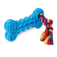 Triol игрушка для собак косточка с веревкой из литой резины
