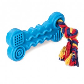 Triol игрушка для собак косточка с веревкой из литой резины - Triol игрушка для собак косточка с веревкой из литой резины