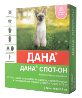 Апиценна Дана Спот-он Капли инсектоакарицидные для котят и кошек до 3 кг (64629)