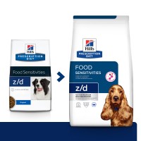 Хиллс z/d корм для собак с острой пищевой аллергией, для питания кожи и шерсти (16921,79553, 17524)