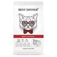 Распродажа! Best Dinner Adult & Kitten Beef & Potato (Бест Диннер для котят и взрослых кошек с говядиной и картофелем)