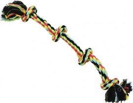 №1 Игрушка для собак "Грейфер веревка цветная с четырьмя узлами" 37см (83915) - №1 Игрушка для собак "Грейфер веревка цветная с четырьмя узлами" 37см (83915)