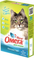 Омега Neo+ Лакомство мультивитаминное для кошек для выведения шерсти из желудка с солодом (84049)