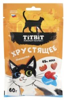TiTBiT хрустящее лакомство для кошек с лососем