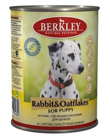 Berkley (Беркли) 75070 консервы для щенков №1 Кролик с овсянными хлопьями 400г (37021) - Berkley (Беркли) 75070 консервы для щенков №1 Кролик с овсянными хлопьями 400г (37021)