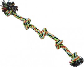 №1 Игрушка для собак "Грейфер веревка цветная с пятью узлами" 46см (83916) - №1 Игрушка для собак "Грейфер веревка цветная с пятью узлами" 46см (83916)