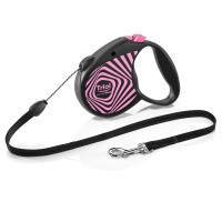 Triol Flexi Life Geometry Pink (Триол поводок-рулетка для собак трос)