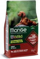 Корм Monge BWild Dog Grain Free All Breeds Adult Agnello (Монж беззерновой из мяса ягненка с картофелем и горохом для взрослых собак всех пород)