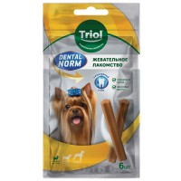 Triol DENTAL NORM лакомство для собак мелких пород палочки жевательные 6шт