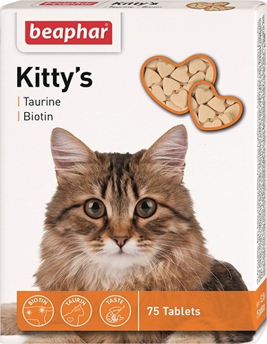 Beaphar Kitty's Taurine + Biotin Витамины для кошек с таурином и ...