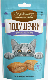 Деревенские лакомства для кошек Подушечки с пюре из краба - Деревенские лакомства для кошек Подушечки с пюре из краба