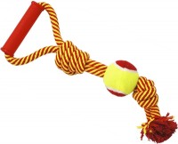 №1 Игрушка для собак "Грейфер веревка с двумя узлами, мячом и ручкой" 40см (83901)