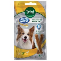 Triol DENTAL NORM лакомство для собак средних пород палочки жевательные 3шт