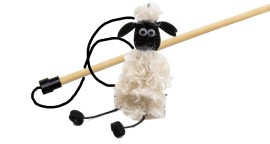 GoSi игрушка для кошек удочка-дразнилка барашек Пашка кучерявый - GoSi игрушка для кошек удочка-дразнилка барашек Пашка кучерявый