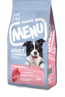 AlphaPet MENU (Альфа Пет Меню для взрослых собак всех пород с Говядиной)