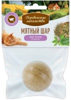 Деревенские лакомства игрушка д/кошек мятный шар, тимьян + пустырник