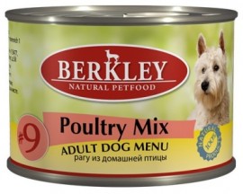 Berkley (Беркли) консервы для собак №9 Рагу из птицы 200г (37018) - Berkley (Беркли) консервы для собак №9 Рагу из птицы 200г (37018)