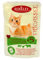 Berkley Fricassee (Беркли пауч для кошек №5 Фрикасе Ягненок и говядина с кусочками курицы и травами в соусе)