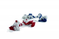 Beeztees игрушка для собак "канат с 2 узлами" красно/белый, бело/голубой 16404 (640981)