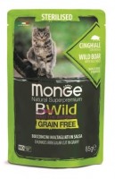 Monge Cat BWild Grain Free (Монж паучи из кабана с овощами для стерилизованных кошек)