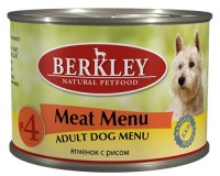 Berkley (Беркли) 75009 консервы для собак №4 Ягненок с рисом 200г (37020)
