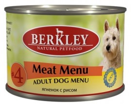 Berkley (Беркли) 75009 консервы для собак №4 Ягненок с рисом 200г (37020) - Berkley (Беркли) 75009 консервы для собак №4 Ягненок с рисом 200г (37020)