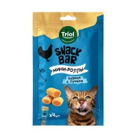 Triol SNACK BAR лакомство для кошек мини-роллы с начинкой из курицы с тунцом