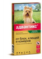 Bayer Адвантикс капли от блох и клещей для собак до 4кг. (13269, 41497)