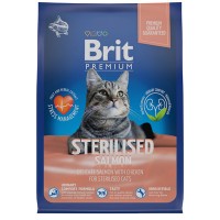 Brit Premium Cat Sterilised (Брит Премиум для кастрированных котов Лосось)