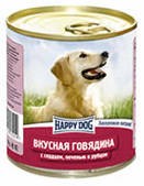 Happy Dog (Хэппи Дог, консервы для собак говядина с сердцем, печенью и рубцом)