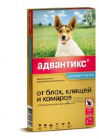 Bayer Адвантикс капли от блох и клещей для собак 4-10кг. (13270, 41498)