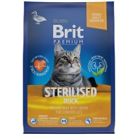 Brit Premium Cat Sterilised (Брит Премиум для кастрированных котов Утка)