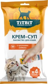 TiTBiT крем-суп с кусочками индейки для кошек - TiTBiT крем-суп с кусочками индейки для кошек