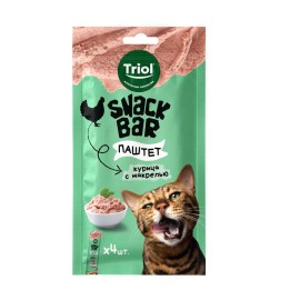 Triol SNACK BAR лакомство для кошек паштет из курицы с макрелью - Triol SNACK BAR лакомство для кошек паштет из курицы с макрелью